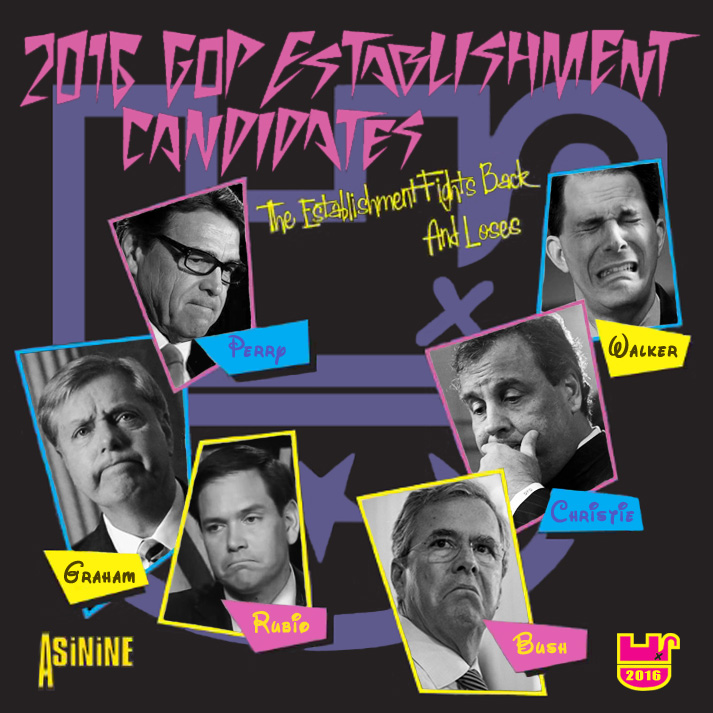 Album cover parody of Rock And Roll - The Establishment Fights Back And Loses [ORIGINAL RECORDINGS REMASTERED] 2CD SET by The Establishment