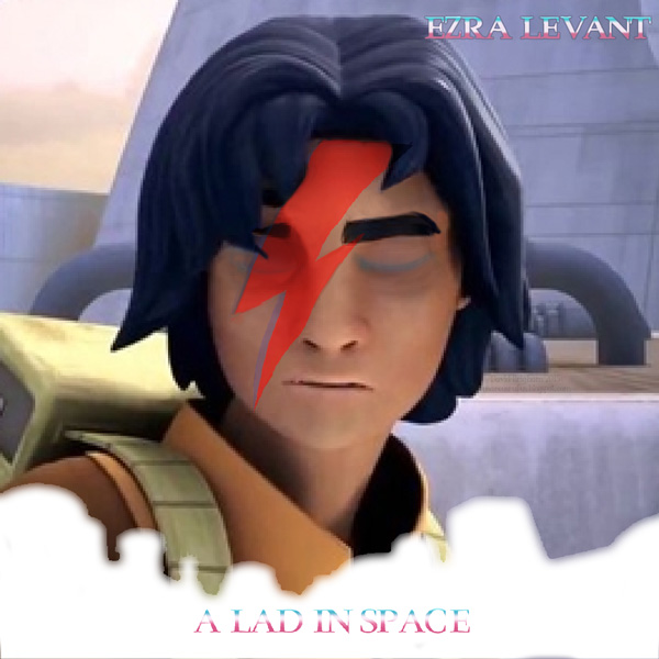 Album cover parody of Aladdin Sane by David Bowie