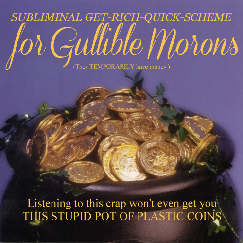 Album cover parody of Attracting Prosperity (Relaxing music plus subliminal affirmations) by Steven Halpern