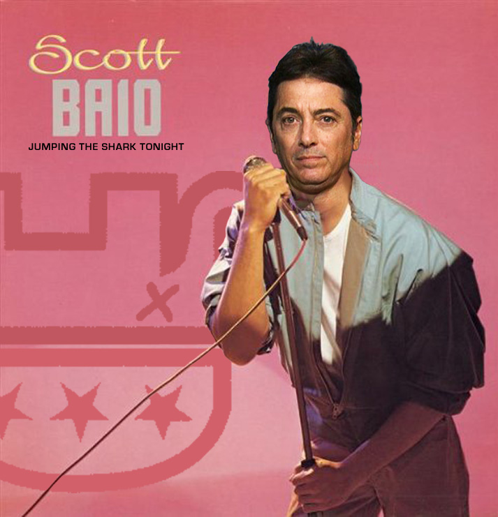 Album cover parody of The Boys Are Out Tonight by Scott Baio