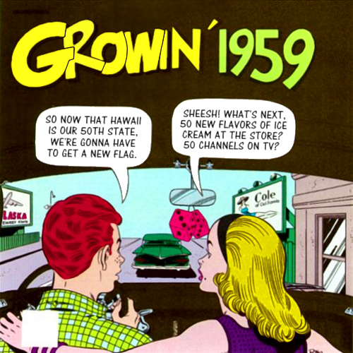 Album cover parody of Cruisin' 1959 by Cruisin'