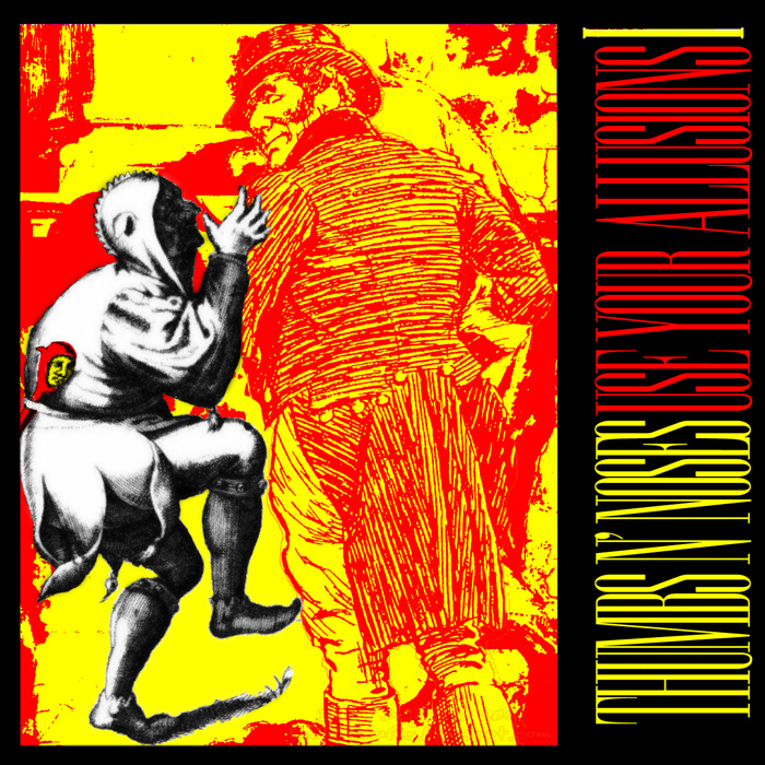 Album cover parody of Use Your Illusion 1 by Guns N Roses