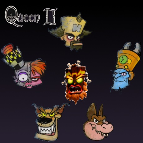 Album cover parody of Queen II (Deluxe Version) by Queen