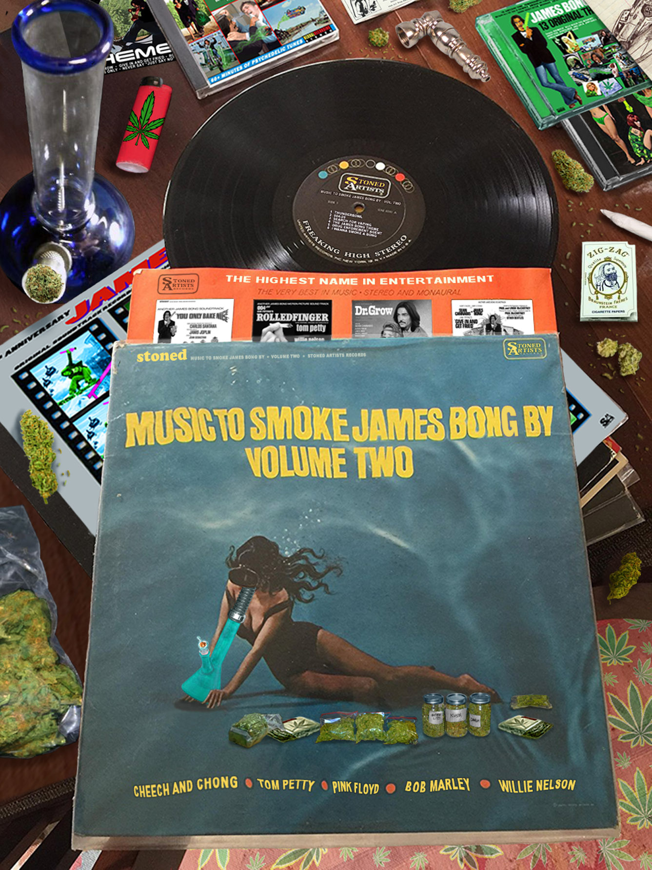 Album cover parody of Music To Read James Bond By, Volume Two by James Bond themes