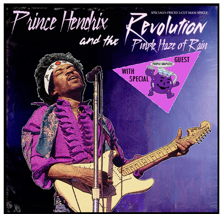 Album cover parody of Purple Rain [Vinyl] by Prince