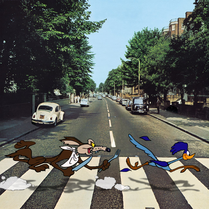 Album cover parody of Abbey Road by Beatles by Beatles