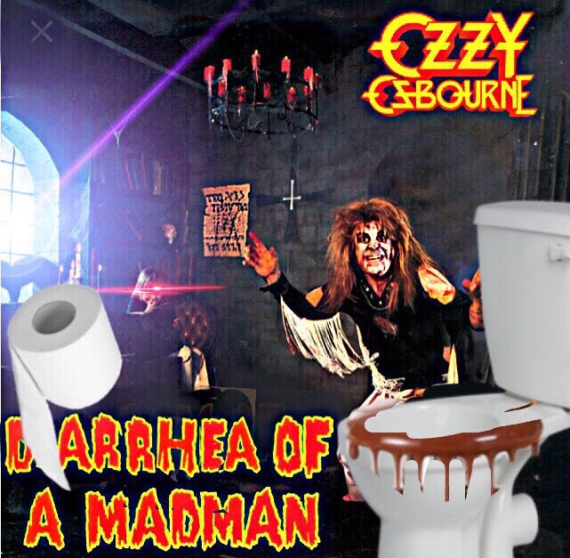 Album cover parody of Diary Of A Madman by Ozzy Osbourne