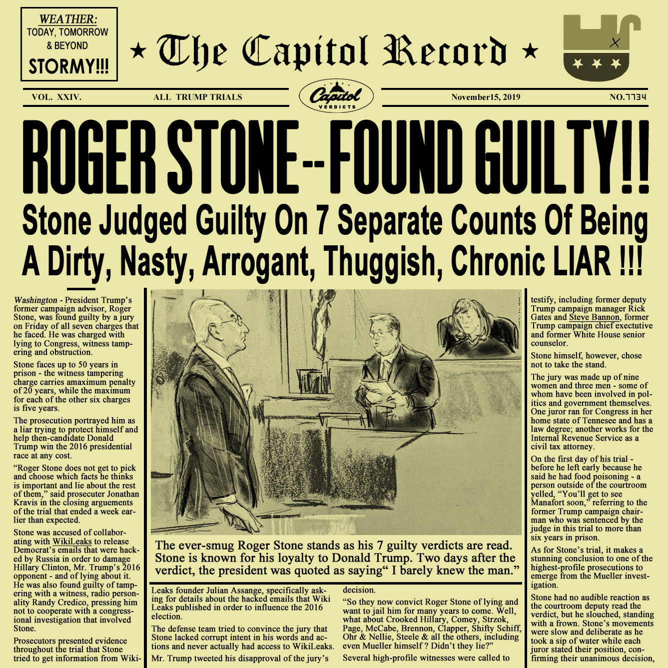 Album cover parody of Guilty by Howard Roberts